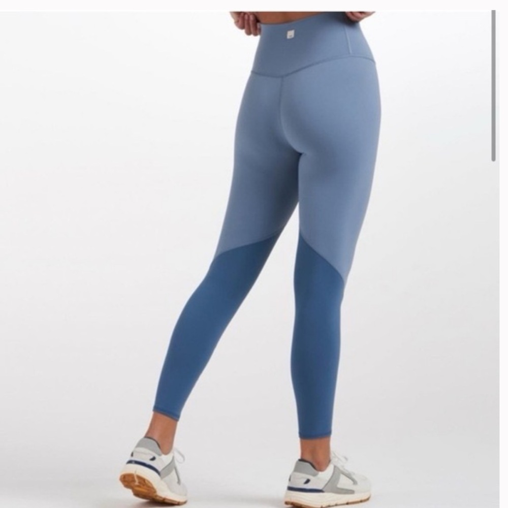 Vuori Color Block Studio Leggings Cloud Blue Women's Blue High-Waisted Leggings